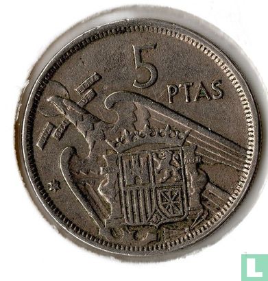 Spanje 5 pesetas 1957 (69) - Afbeelding 1