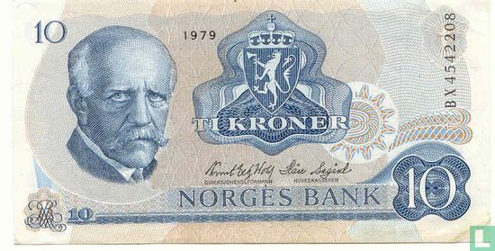 Noorwegen 10 Kroner 1979 - Afbeelding 1