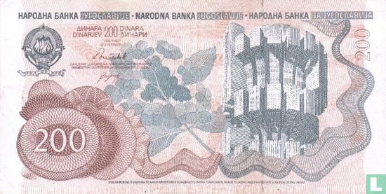 Yugoslavia 200 Dinara 1990 - Image 1