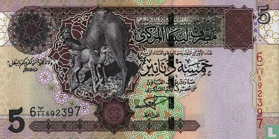 Libië 5 dinar - Afbeelding 1