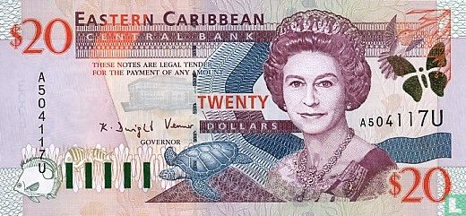 Oost. Caraïben 20 Dollars U - Afbeelding 1