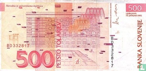 Slowenien 500 Tolarjev 1992 - Bild 2