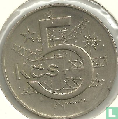 Tsjecho-Slowakije 5 korun 1970 - Afbeelding 2