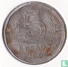 Argentin 5 pesos 1964 - Image 1
