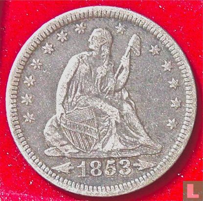 États-Unis ¼ dollar 1853 (avec flèches - sans lettre) - Image 1