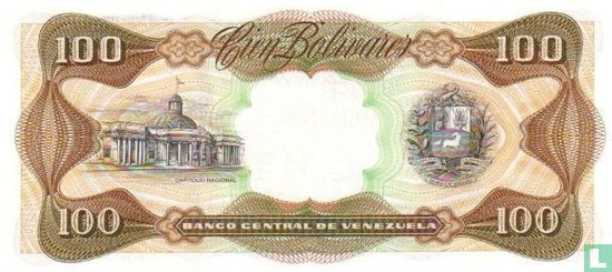 Venezuela 100 Bolívares 1992 (P66d) - Afbeelding 2