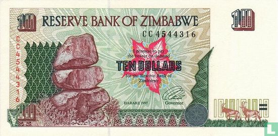 Simbabwe 10 Dollars 1997 - Bild 1