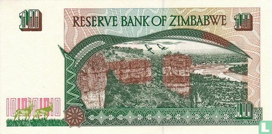 Simbabwe 10 Dollars 1997 - Bild 2