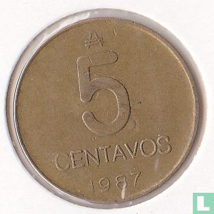 Argentinië 5 centavos 1987 - Afbeelding 1