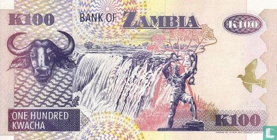 Zambia 100 Kwacha 1992 (P38a) - Image 2