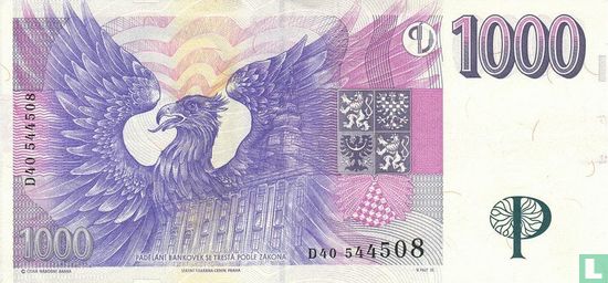 République tchèque 1000 Korun - Image 2