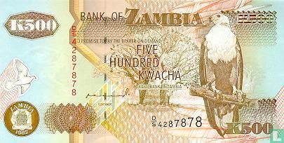 Zambia 500 Kwacha 1992 (P38a) - Image 1