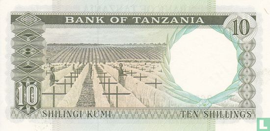 Tanzanie 10 Shillings ND (1966) - Image 2