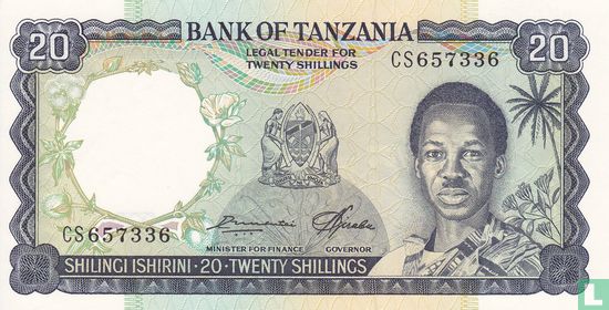 Tanzanie 20 Shillings ND (1966) - Image 1
