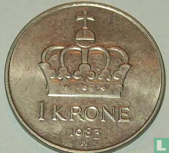 Norvège 1 krone 1983 - Image 1