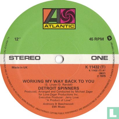 Working My Way Back To You / Disco Ride  - Image 1