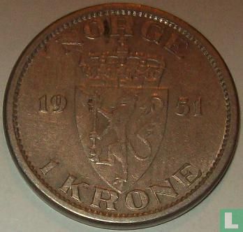 Norwegen 1 Krone 1951 (2. Typ) - Bild 1