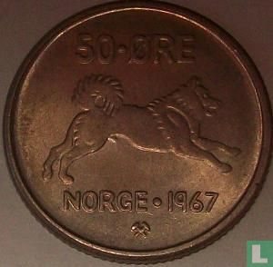 Norwegen 50 Øre 1967 - Bild 1