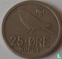 Noorwegen 25 øre 1961 - Afbeelding 1