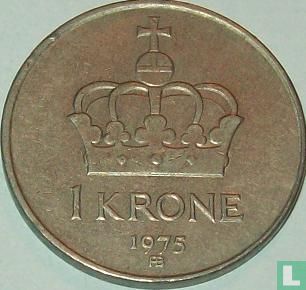 Norvège 1 krone 1975 - Image 1