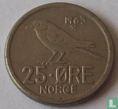 Norway 25 øre 1963 - Image 1