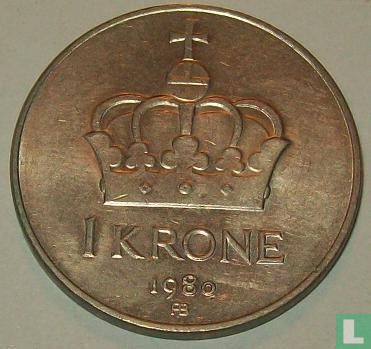 Noorwegen 1 krone 1980 - Afbeelding 1