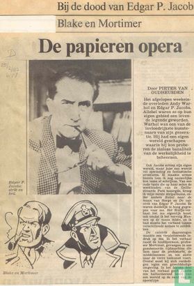 De papieren opera (Bij de dood van EP Jacobs) - Afbeelding 1