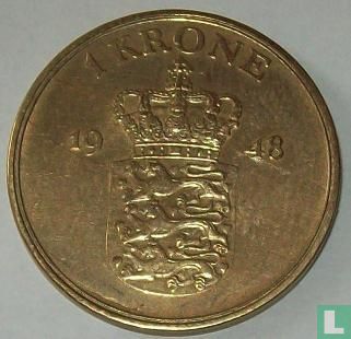 Denemarken 1 krone 1948 - Afbeelding 1