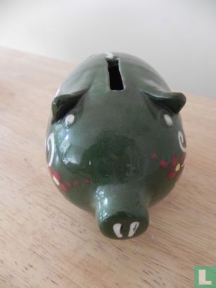Spaarvarken groen gebloemd - Image 2
