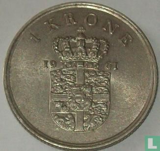 Denemarken 1 krone 1961 - Afbeelding 1