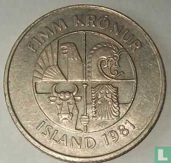 IJsland 5 krónur 1981 - Afbeelding 1