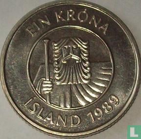 Islande 1 króna 1989 - Image 1