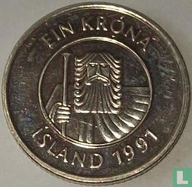 IJsland 1 króna 1991 - Afbeelding 1