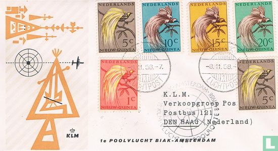 KLM's first flight pool Biak-Amsterdam