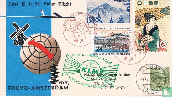 KLM Premier vol polaire Tokyo - Amsterdam