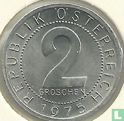Austria 2 groschen 1975 - Image 1