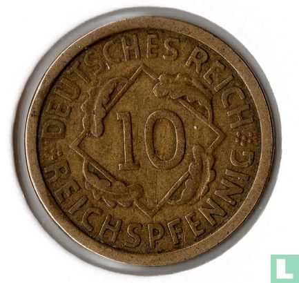Duitse Rijk 10 reichspfennig 1925 (E) - Afbeelding 2