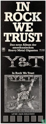 Y&T - In Rock We Trust advertentie