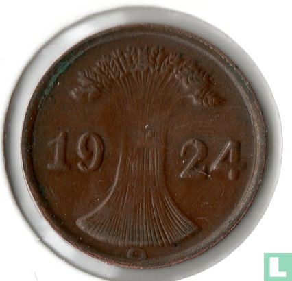 Empire allemand 2 rentenpfennig 1924 (G) - Image 1