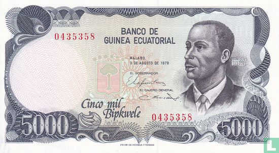 Equatoriaal Guinea 5000 Bipkwele - Afbeelding 1