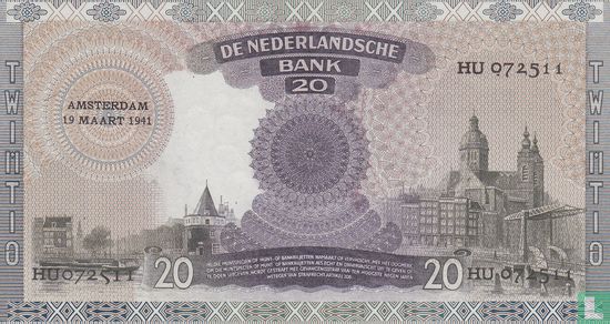 20 niederländische Gulden - Bild 2