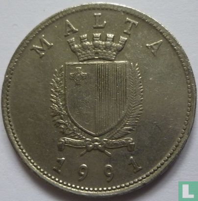 Malta 25 cents 1991 - Afbeelding 1