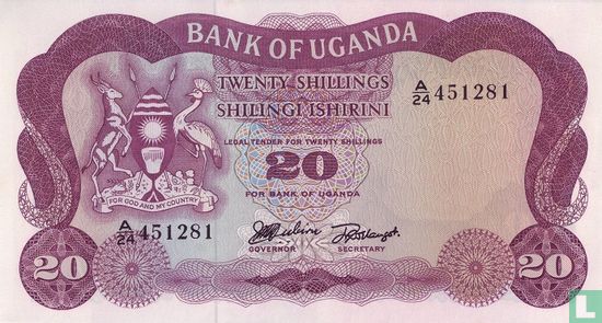 Ouganda 20 Shillings ND (1966) - Image 1