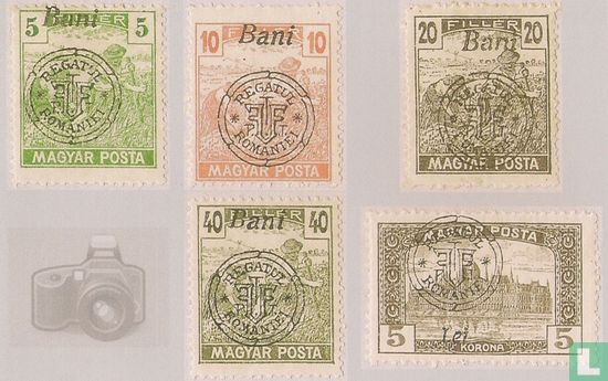 Overprint on Hungarian stamps from 1919