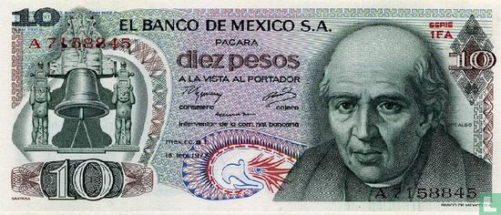 Mexique 10 Pesos (1) 1977 - Image 1