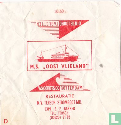 M.S. "Oost Vlieland" N.V. Tersch. Stoomboot Mij.