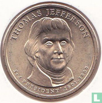 United States 1 dollar 2007 (D) "Thomas Jefferson" - Image 1