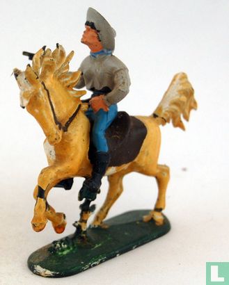 Cowboy te paard met pistool - Afbeelding 1