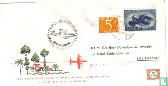 KLM openingsvlucht Amsterdam - Las Palmas