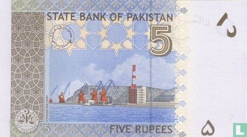 Pakistan 5 Rupees 2008 - Image 2